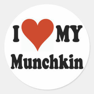 I Love My Munchkin Merchandise Classic Round Sticker
