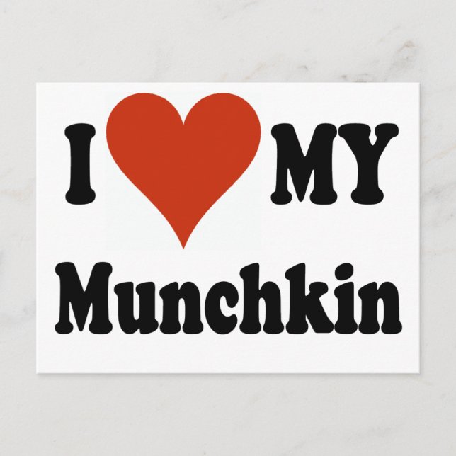 I Love My Munchkin Merchandise Postcard (Front)