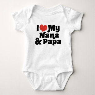 I Love My Nana & Papa Baby Bodysuit