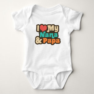 I Love My Nana & Papa Baby Bodysuit