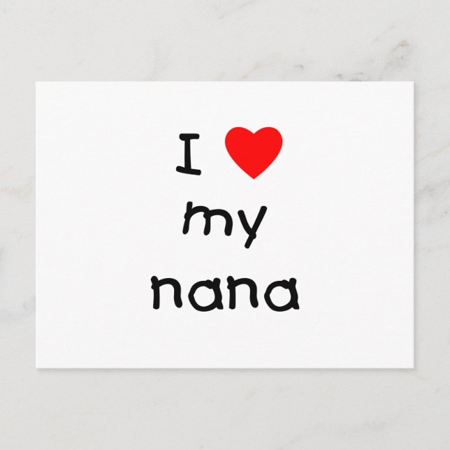 I love my nana postcard (Front)