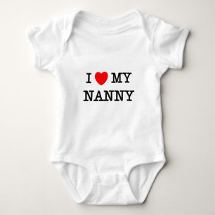 I Love My NANNY Baby Bodysuit