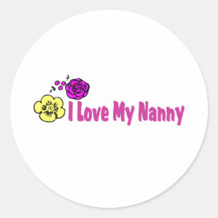 I Love My Nanny Classic Round Sticker