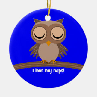 I love my naps owl ceramic tree decoration