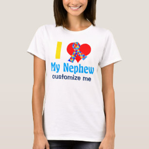 I Love My Nephew Autism Awareness T-Shirt