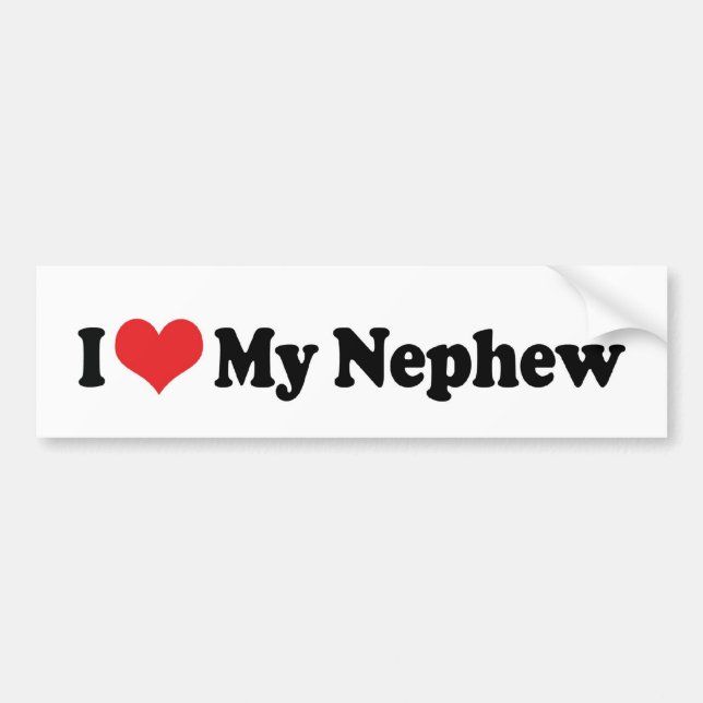 I Love My Nephew Bumper Sticker (Front)