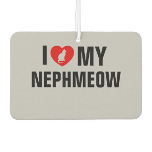 I Love My NephMeow Cat Lover Car Air Freshener