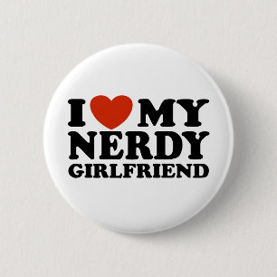 I Love My Nerdy Girlfriend 6 Cm Round Badge