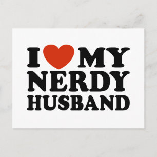 I Love My Nerdy Husband Postcard
