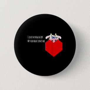 I Love My New Cow Valve Heart Patient 6 Cm Round Badge