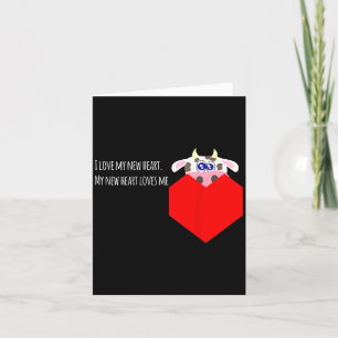 I Love My New Cow Valve Heart Patient Card