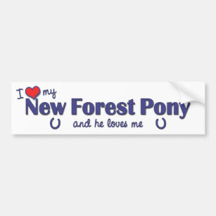 I Love My New Forest Pony (Male Pony) Bumper Sticker