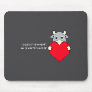 I Love My New Heart Loves Me Heart Health Awarenes Mouse Mat