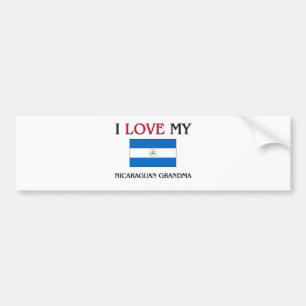 I Love My Nicaraguan Grandma Bumper Sticker