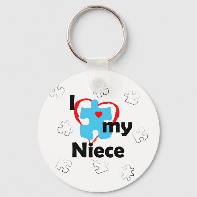 I Love My Niece - Autism Key Ring (Front)
