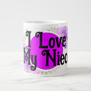 I Love My Niece Lavender Orchids Cup Personalise