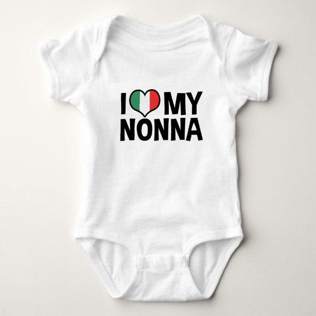 I Love My Nonna Baby Bodysuit (Front)