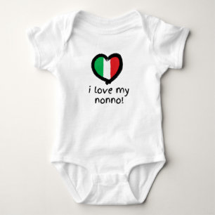 I Love My Nonno Italian Baby Bodysuit Shirt