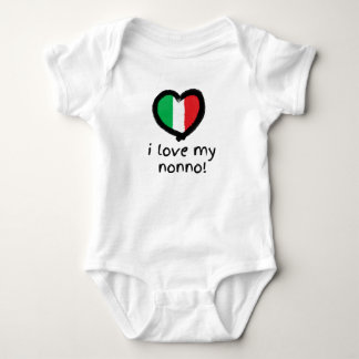 I Love My Nonno Italian Baby Bodysuit Shirt