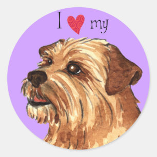 I Love my Norfolk Terrier Classic Round Sticker