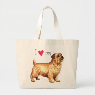 I Love my Norfolk Terrier Large Tote Bag
