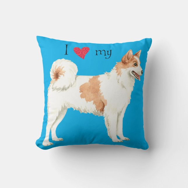 I Love my Norrbottenspets Cushion (Front)