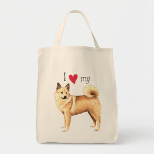 I Love my Norwegian Buhund Tote Bag