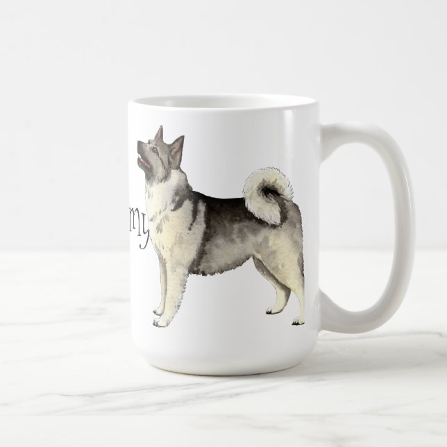 I Love my Norwegian Elkhound Coffee Mug (Right)