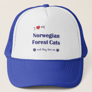 I Love My Norwegian Forest Cats (Multiple Cats) Trucker Hat