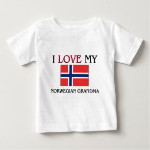 I Love My Norwegian Grandma Baby T-Shirt