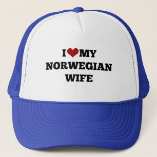 I Love My Norwegian Wife Trucker Hat