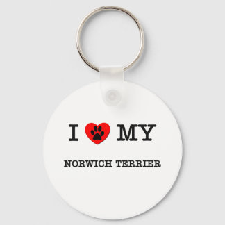I LOVE MY NORWICH TERRIER KEY RING