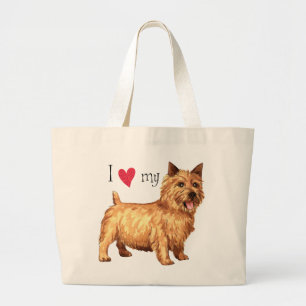 I Love my Norwich Terrier Large Tote Bag