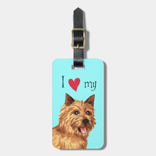 I Love my Norwich Terrier Luggage Tag (Front Vertical)