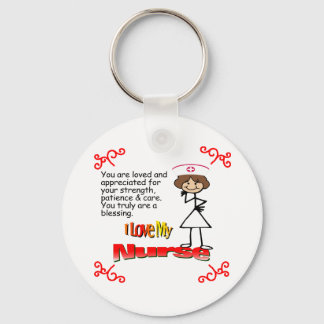 I Love My Nurse Key Ring