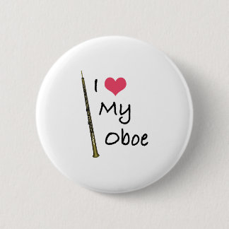 I Love My Oboe 6 Cm Round Badge