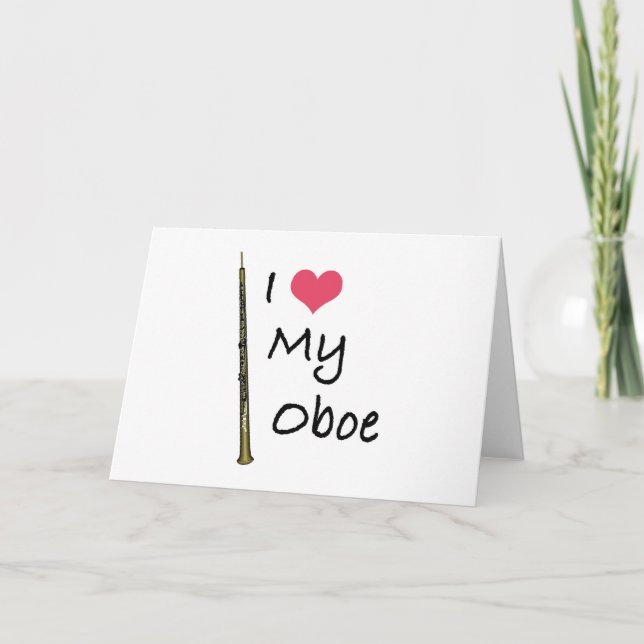 I Love My Oboe Card (Front)
