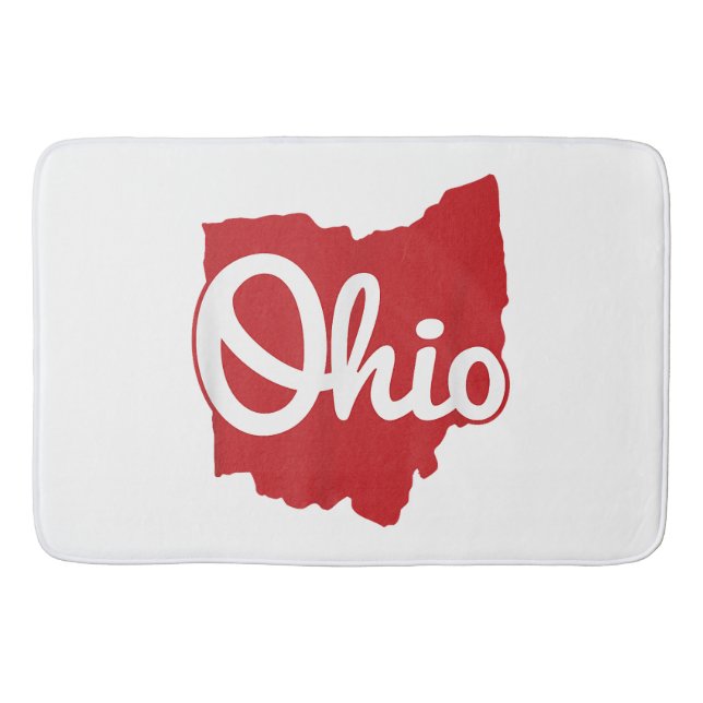 I Love My Ohio Home Script Ohio  Bath Mat (Front)