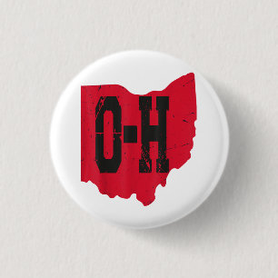 I Love My Ohio Home Script Ohio Buckeye State 3 Cm Round Badge