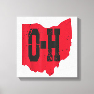I Love My Ohio Home Script Ohio Buckeye State Canvas Print