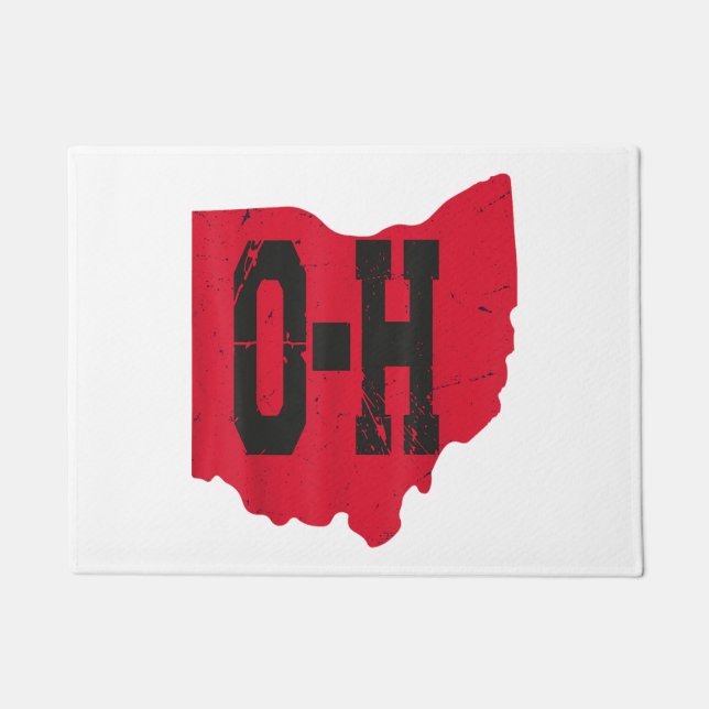 I Love My Ohio Home Script Ohio Buckeye State Doormat (Front)