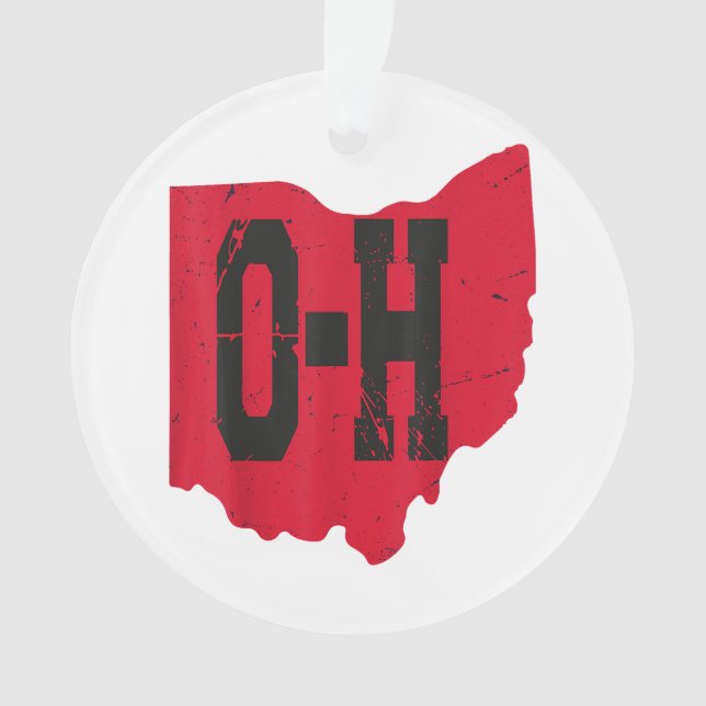 I Love My Ohio Home Script Ohio Buckeye State Ornament (Front)