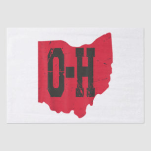 I Love My Ohio Home Script Ohio Buckeye State Tissue Paper