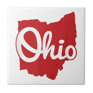 I Love My Ohio Home Script Ohio  Tile