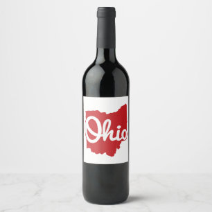 I Love My Ohio Home Script Ohio Wine Label
