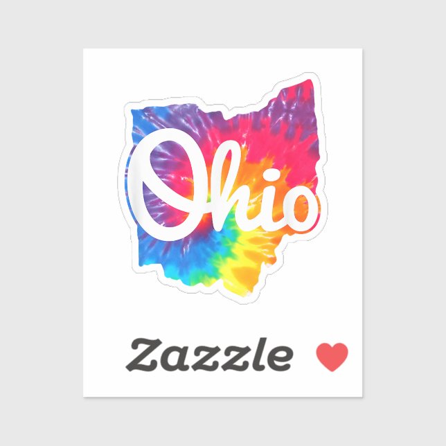I Love My Ohio Home Script Tie Dye Ohio (Sheet)