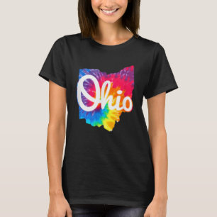I Love My Ohio Home Script Tie Dye Ohio T-Shirt