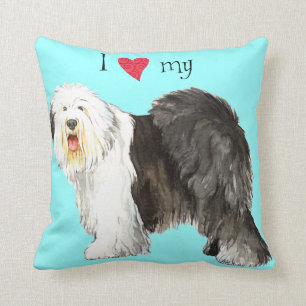 I Love my Old English Sheepdog Cushion