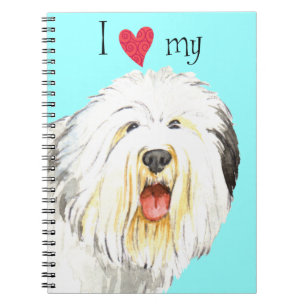 I Love my Old English Sheepdog Notebook