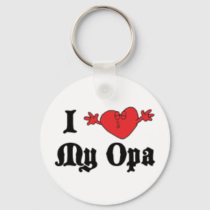 I Love My Opa Key Ring